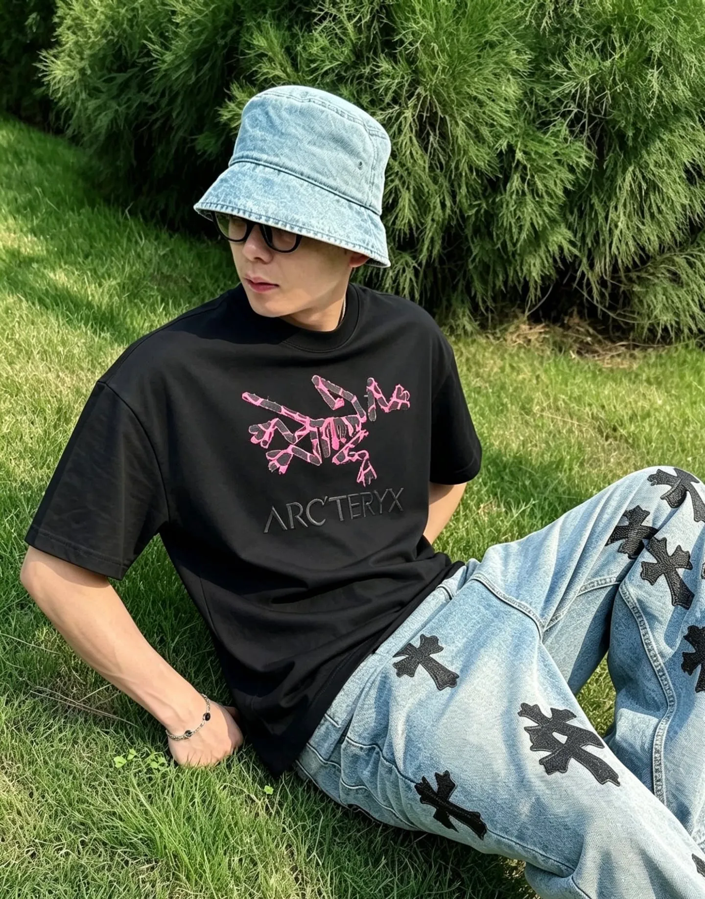 Arc～ 《 》 ， tee ， Same Style， : Black White Coffee Brown Size：S（90-130 ） M（125-150 ） L（135-165 ） XL（160-190 ） XXL（185 ）